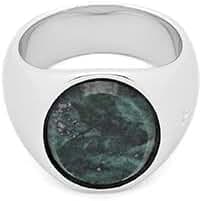 TOM WOOD　リング　Oval Green Marble シルバー TOMWOOD トムウッド Oval Green Marble オーバル グリーン